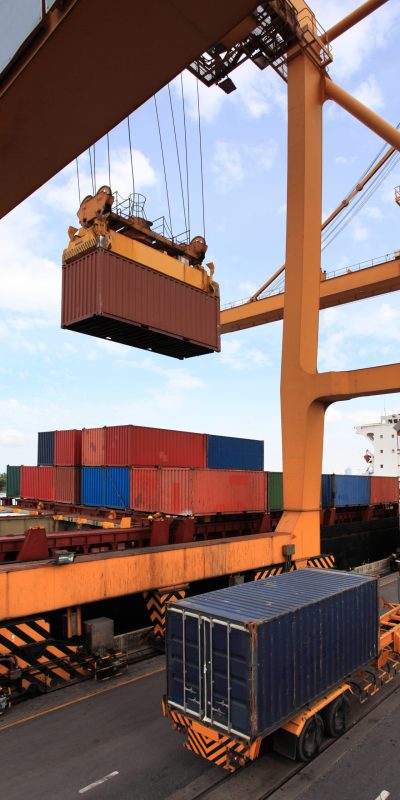 Business Logistics concept, Container Cargo